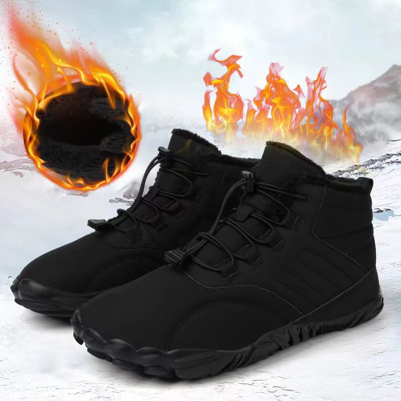 Winter Warm Slip-on Boots Wear-resistant Anti-ski Thickened Shoes Couple