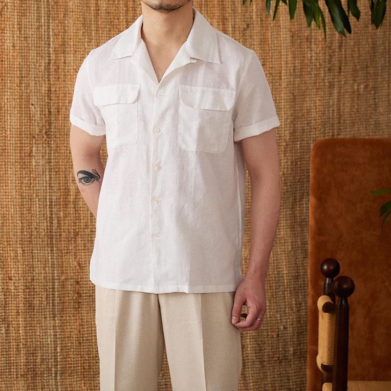 Cuba Linen Blend Short Sleeve Shirt