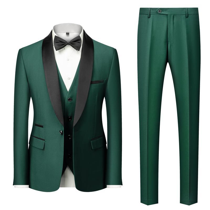 Stage Suit Host Performance Bridegroom Men three-piece Suit