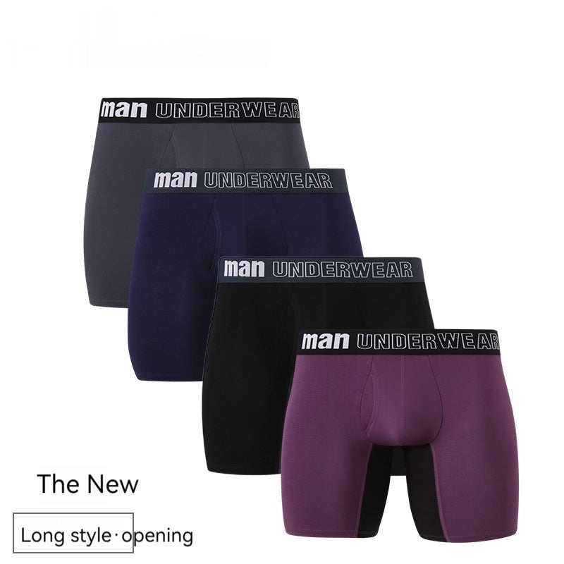 Bamboo Fiber Long Open Men's Underwear
