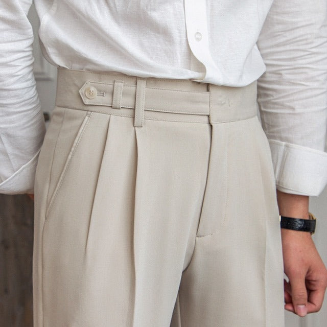 Buckle Straight Business Suit Pants