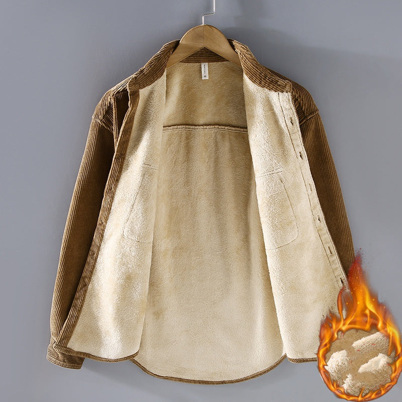 Men's Fleece Lined Padded Warm Casual Coat