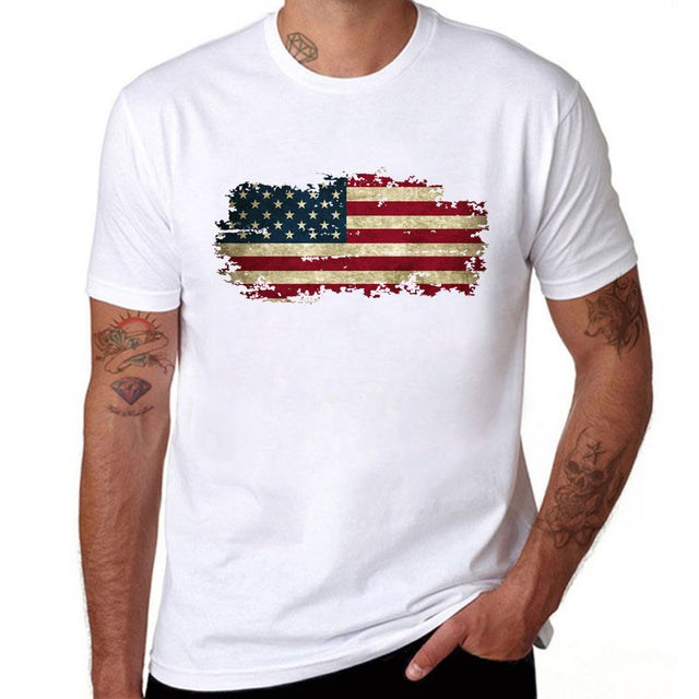 Camiseta para hombre con bandera de Estados Unidos