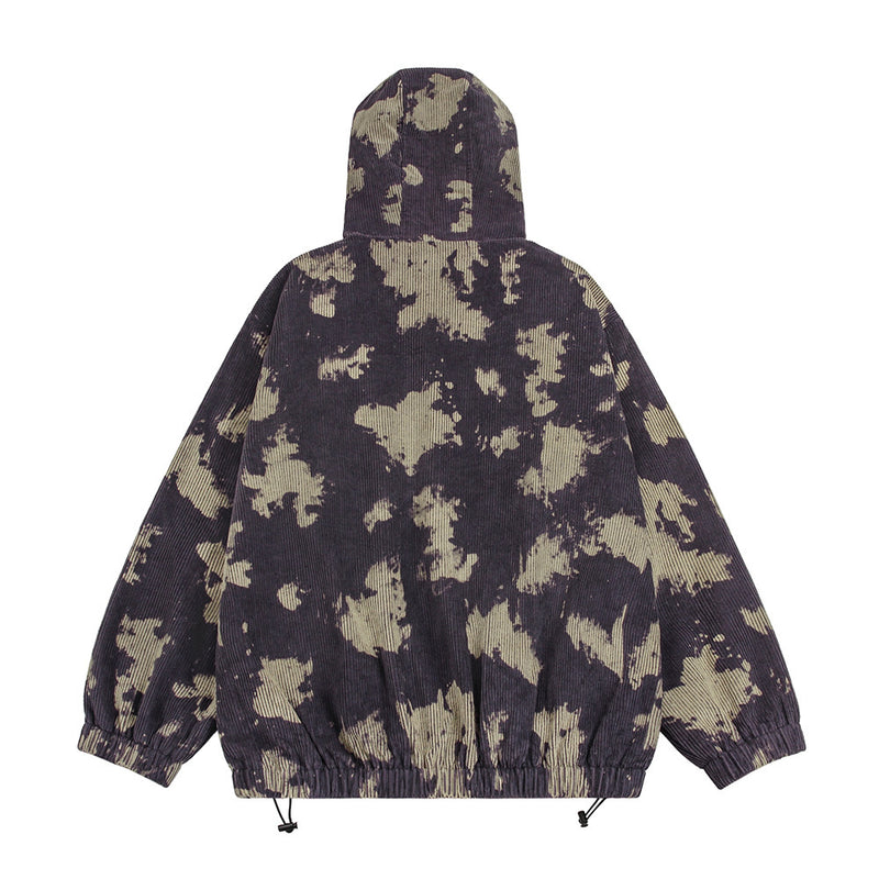 Loose Casual Tie-dye Hooded Jacket Men