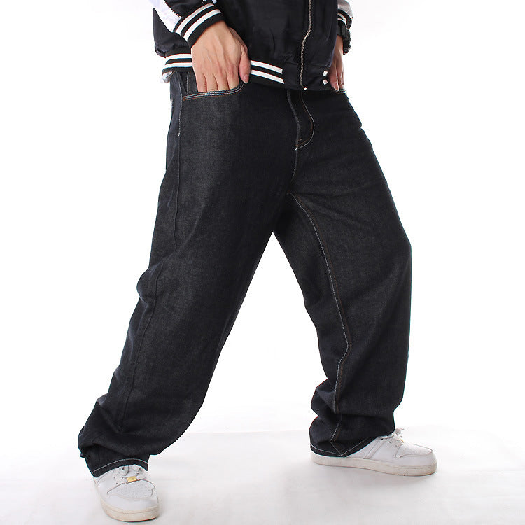 Pantalones de skate sueltos con estampado hip-hop de talla grande para hombre