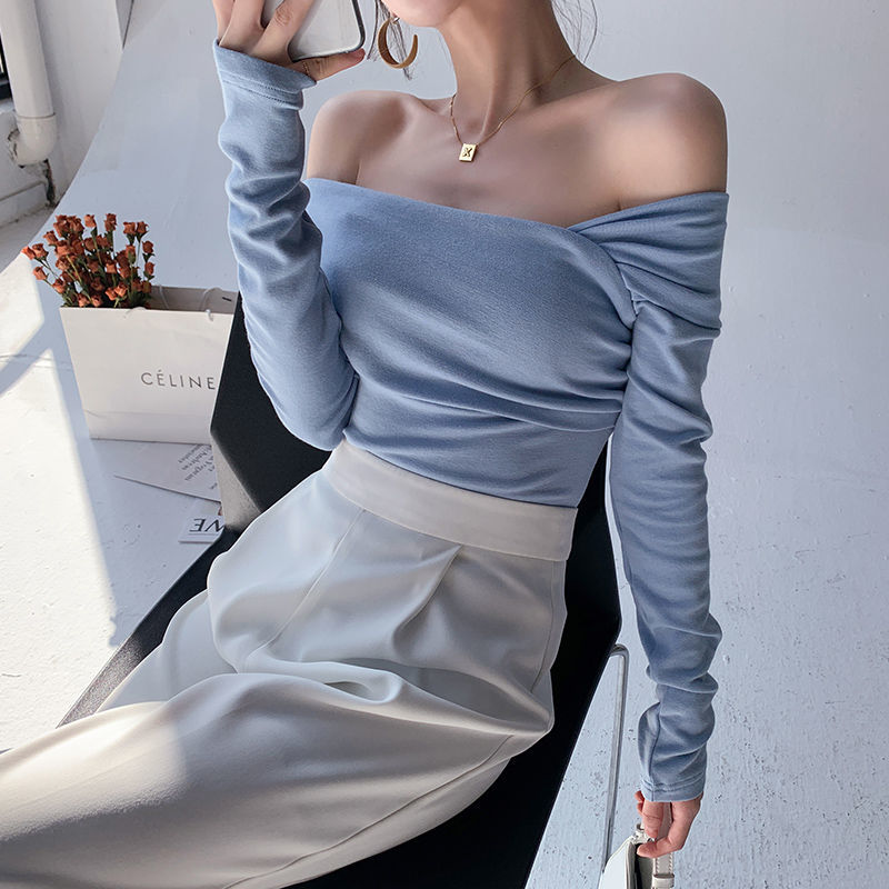 One neck Off Shoulder Bottoming Top