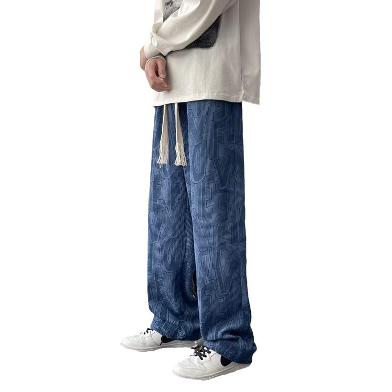 Ins High Street Hip Hop Straight Loose-fitting Mopping Pants