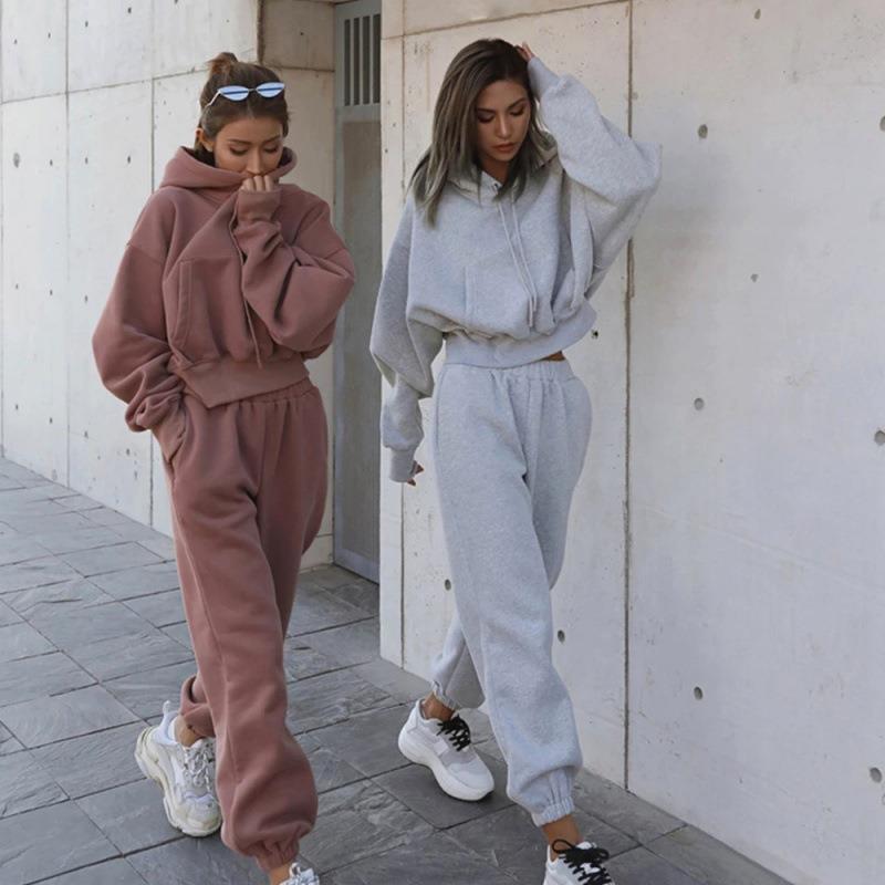 Autumn And Winter Women's Casual Hoodie Sports trackSuit