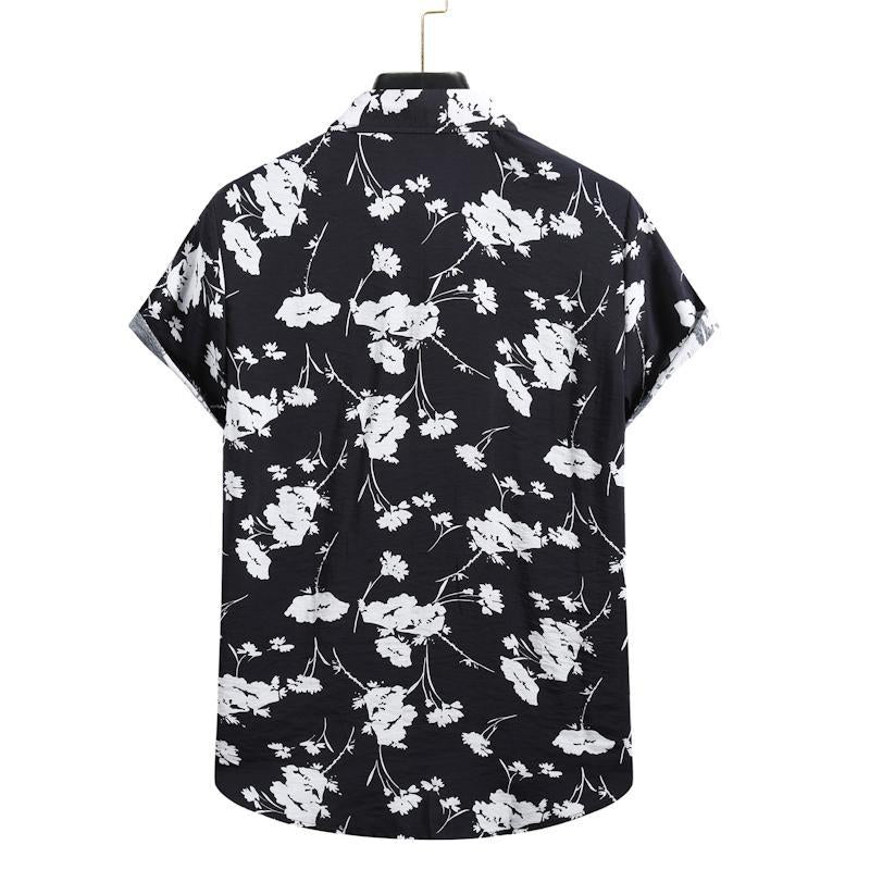 Men's Short-sleeved Casual Floral Shirt