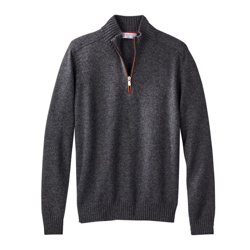 Lapel Zipper Pullover Winter sweater