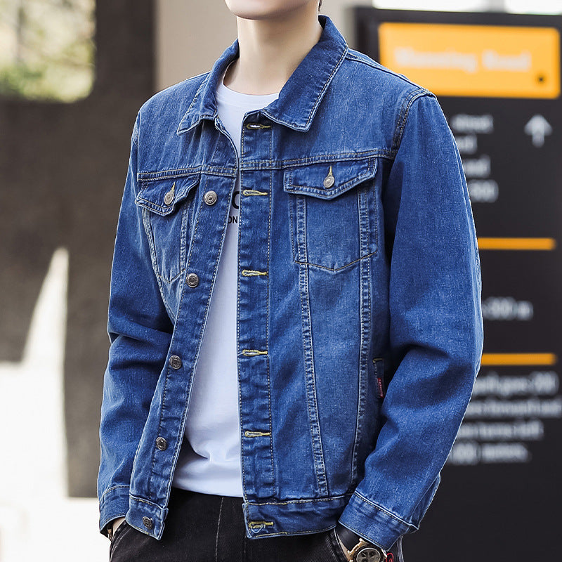 Casual Handsome Overalls denim Jacket Men