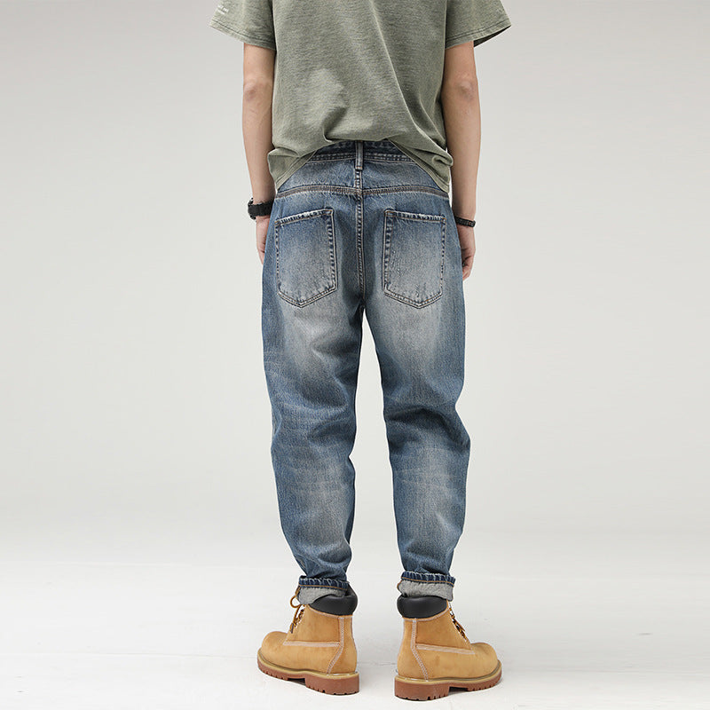 Retro Men's Casual Loose Straight-leg Jeans