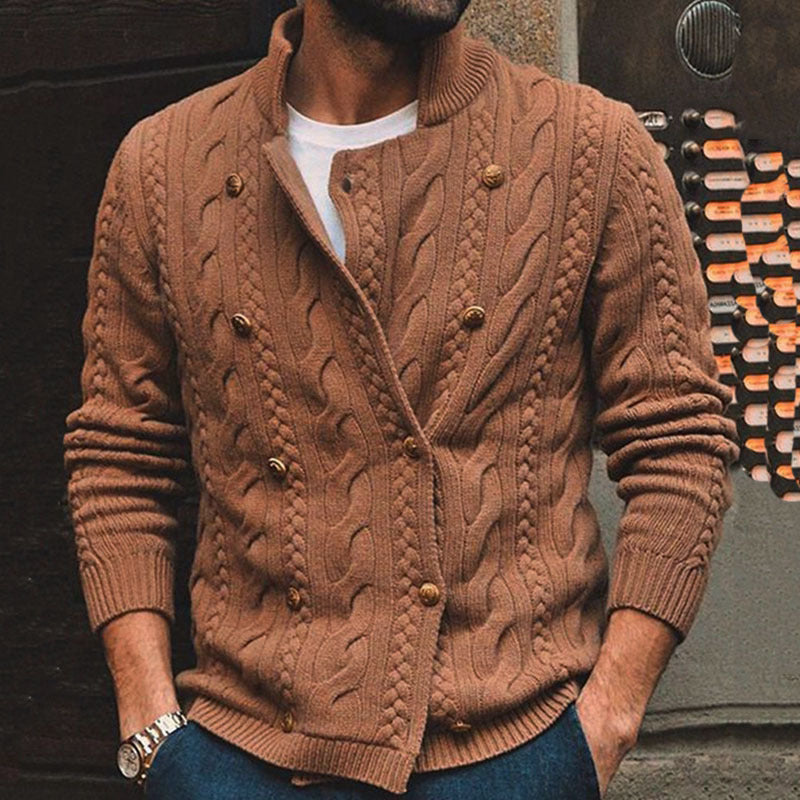 Maglione cardigan doppiopetto a maniche lunghe