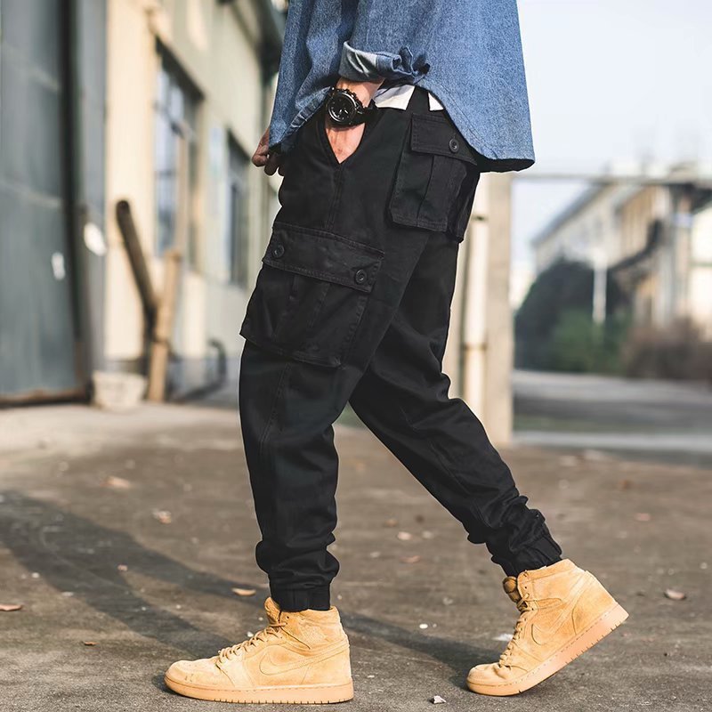 Men's American-style Retro Casual Loose Cropped Pants