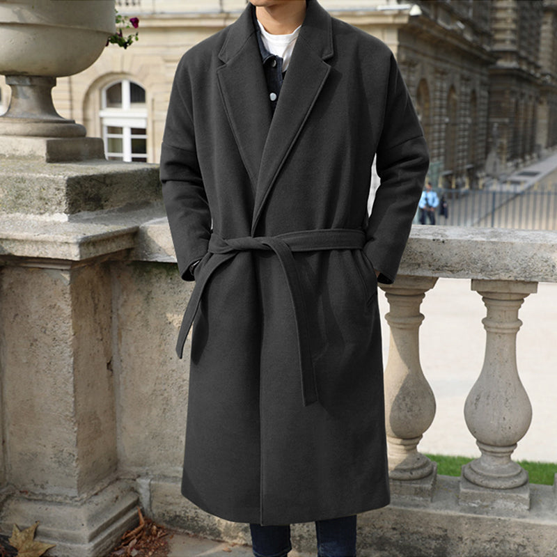 Men's Loose Thickened Warm Long trench Coat