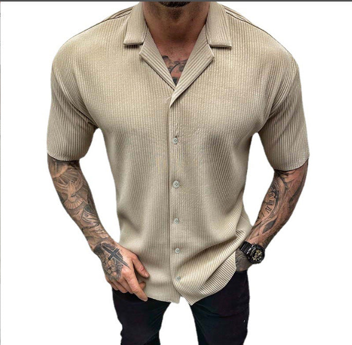 Men's Cozy Short Sleeve Loose Casual Shirt