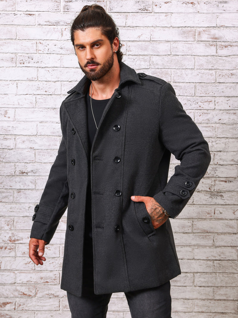 Autumn And Winter Fashionable Solid Color Woolen Jacket