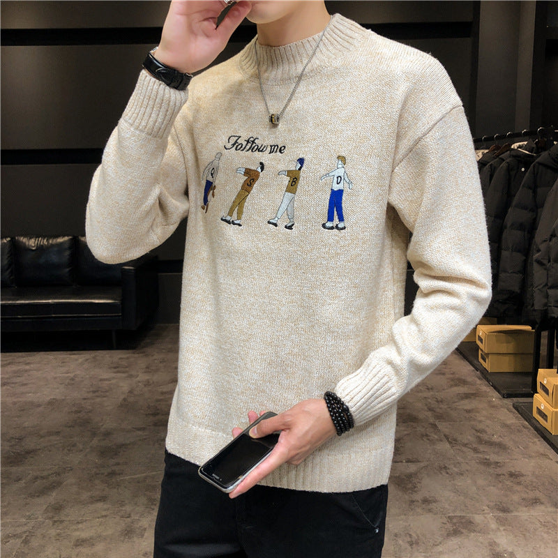 Loose Casual Round Neck Youth Winter Sweater Bottoming Shirt