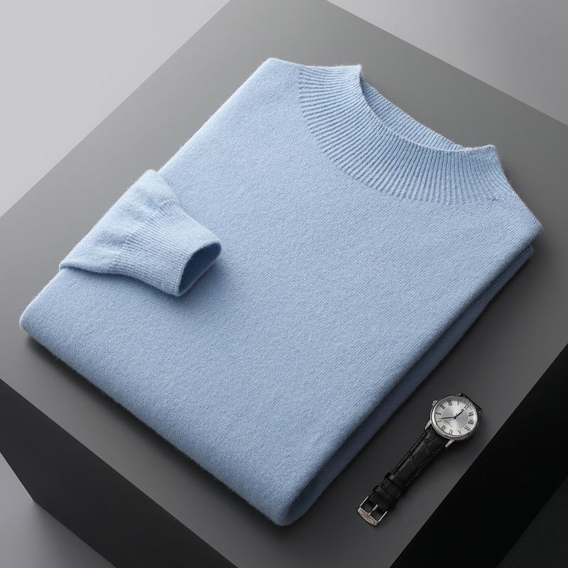 Half-collar Wool Sweater Men