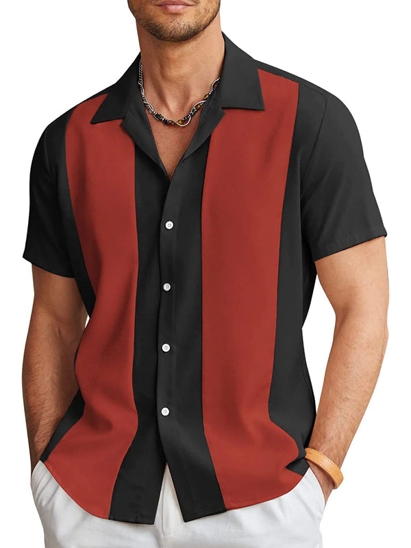 Camisa de verano informal holgada con estampado para hombre