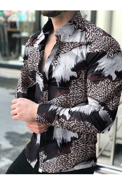 Men's printed floral shirt