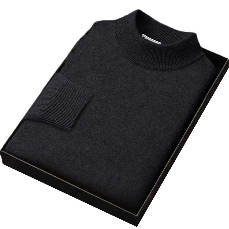 Maglione in lana a collo mezzo da uomo autunno inverno