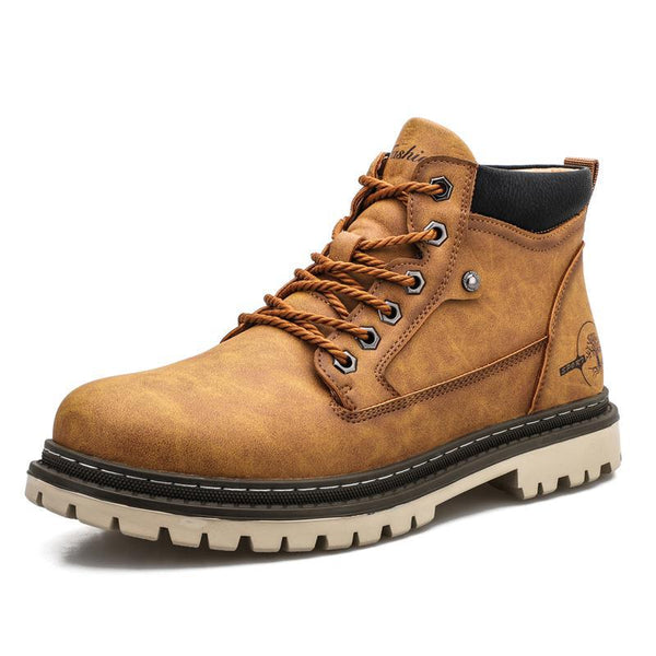 Casual High Top Leather Shoes Men