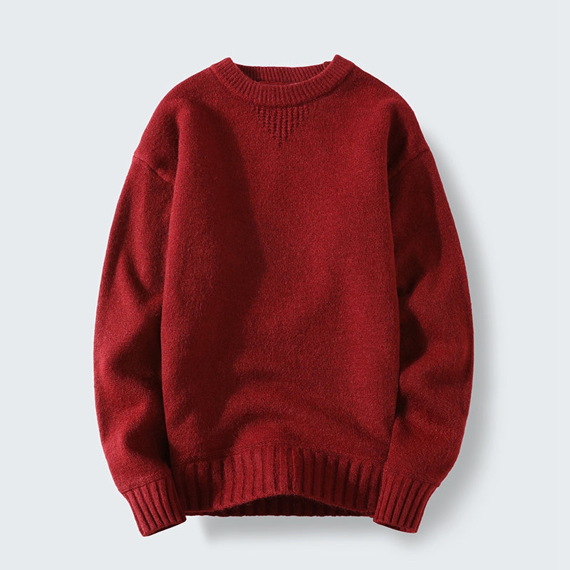 Knit Sweater With Round Neckline Inside