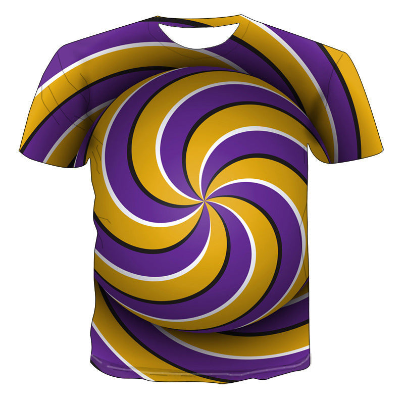 Sea Wave Digital Print Breathable T-shirt