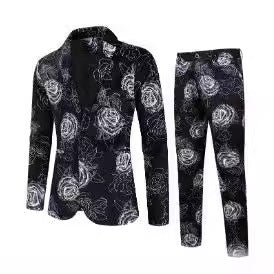 Men's Digital Printing Leisure Suit for stage performance