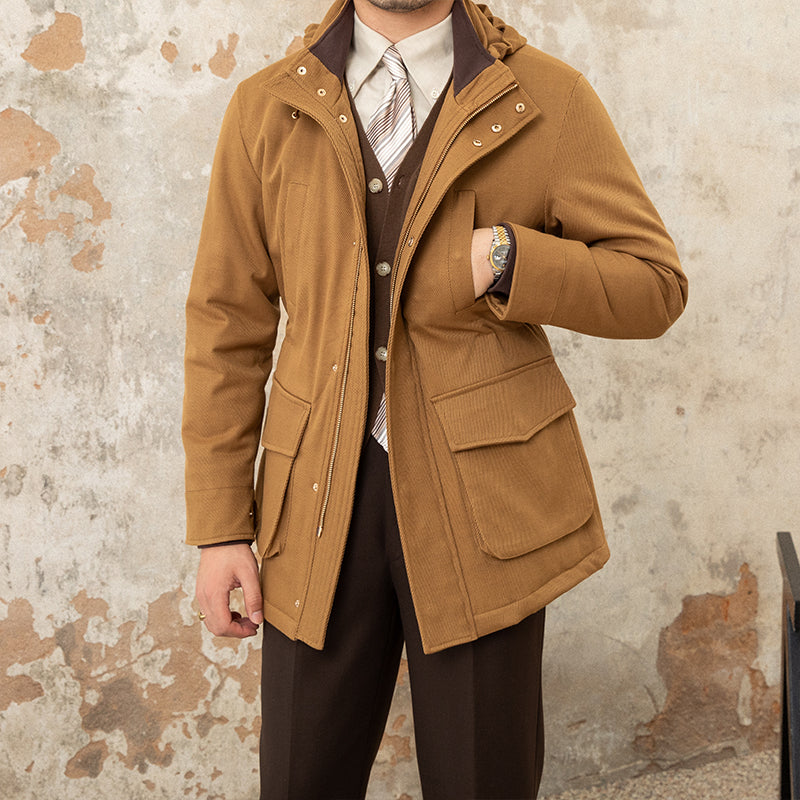 Modena Wool Blend Padded Car Coat