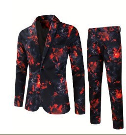 Men's Digital Printing Leisure Suit for stage performance