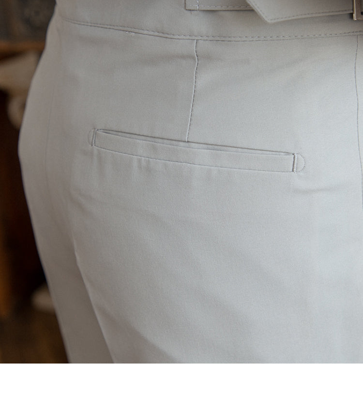 Straight Pants Anti-wrinkle Casual Nine-quarter Pants Versatile Retro