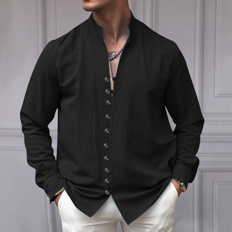 Men's Ethnic Linen Casual Loose Style Shirt