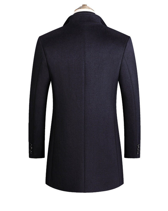 Woolen Coat Men Autumn And Winter Middle-Aged trench coat