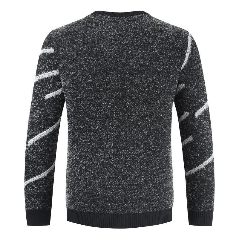 Round Neck Slim Mohair Sweater For Men