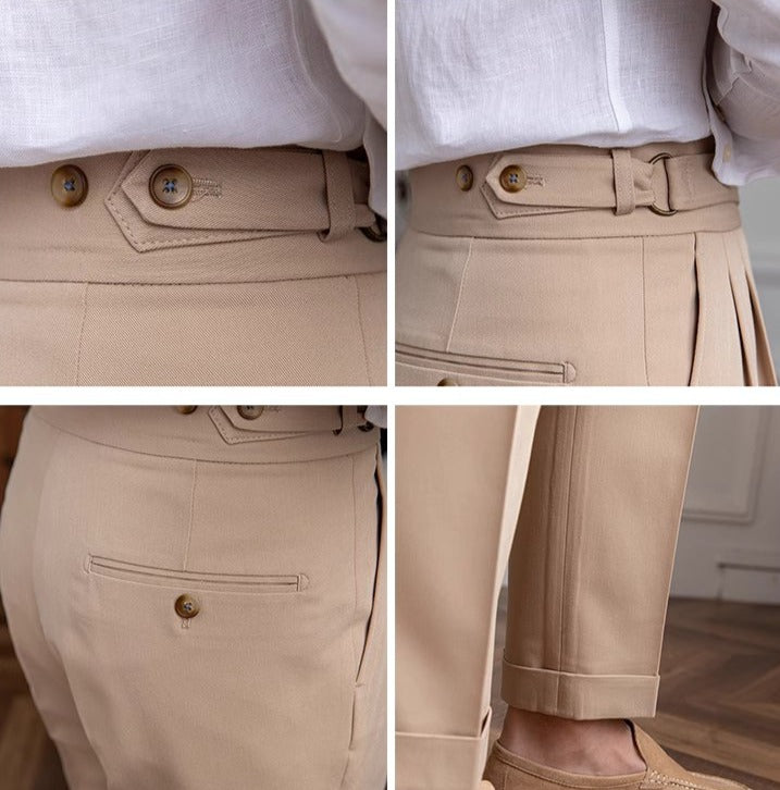 Portovenere Gurkha Button Pleated Trousers