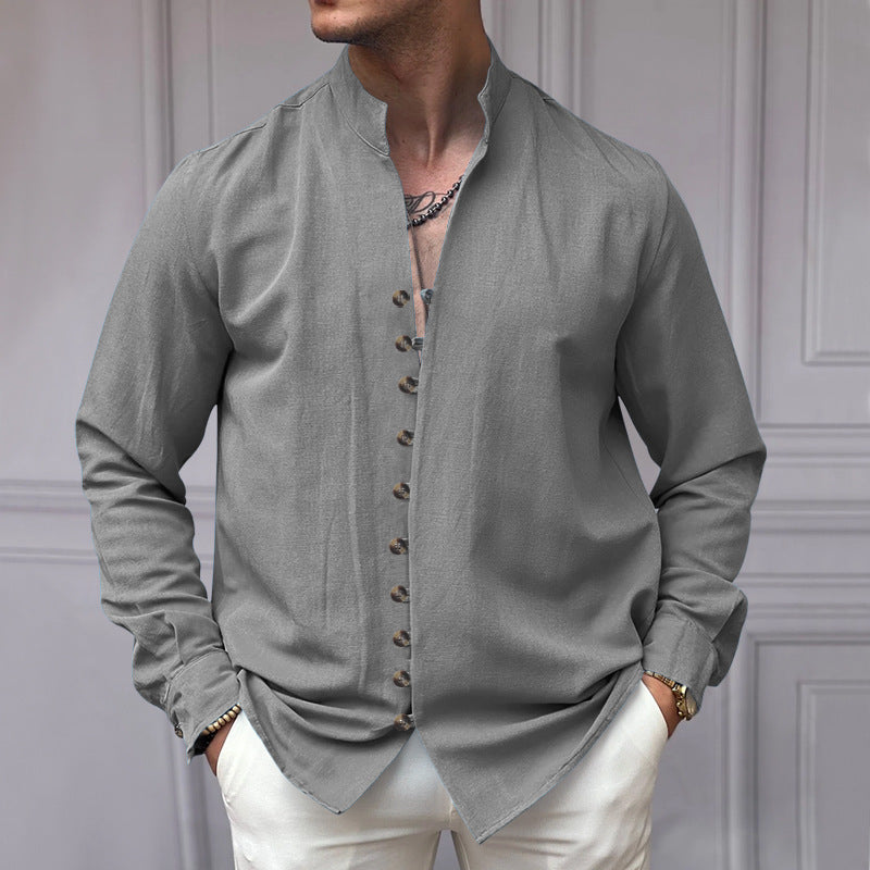 Men's Ethnic Linen Casual Loose Style Shirt