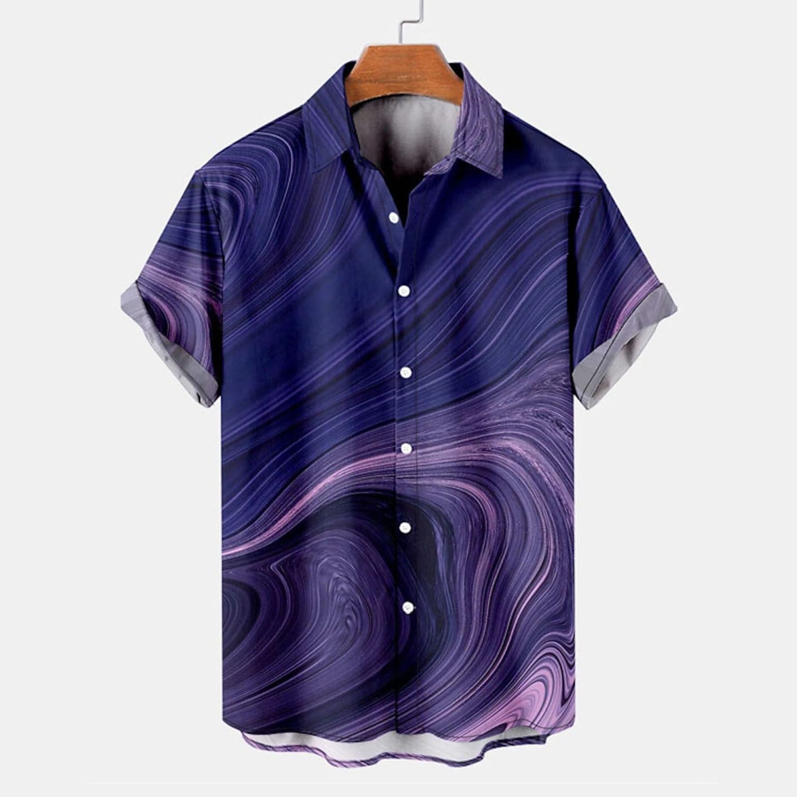 Casual Gradient Print Hawaiian Shirt