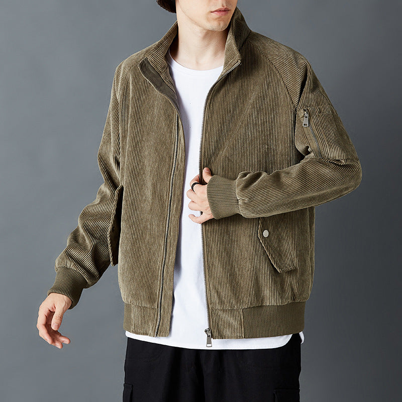 Corduroy Jacket Men Mature And Steady Retro