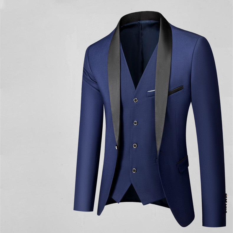 Green Fruit Collar Men's Business Casual Blazer