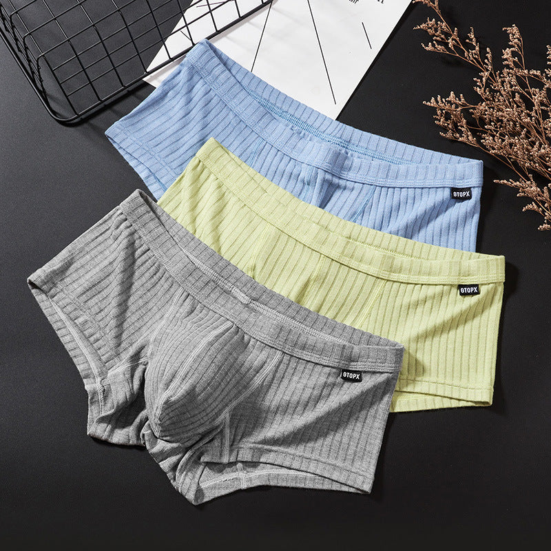 Men's Low Waist Single Layer U Convex Boxer Shorts Sports Breathable