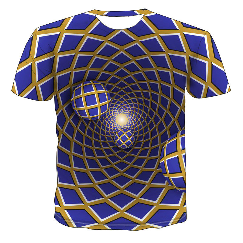 Sea Wave Digital Print Breathable T-shirt