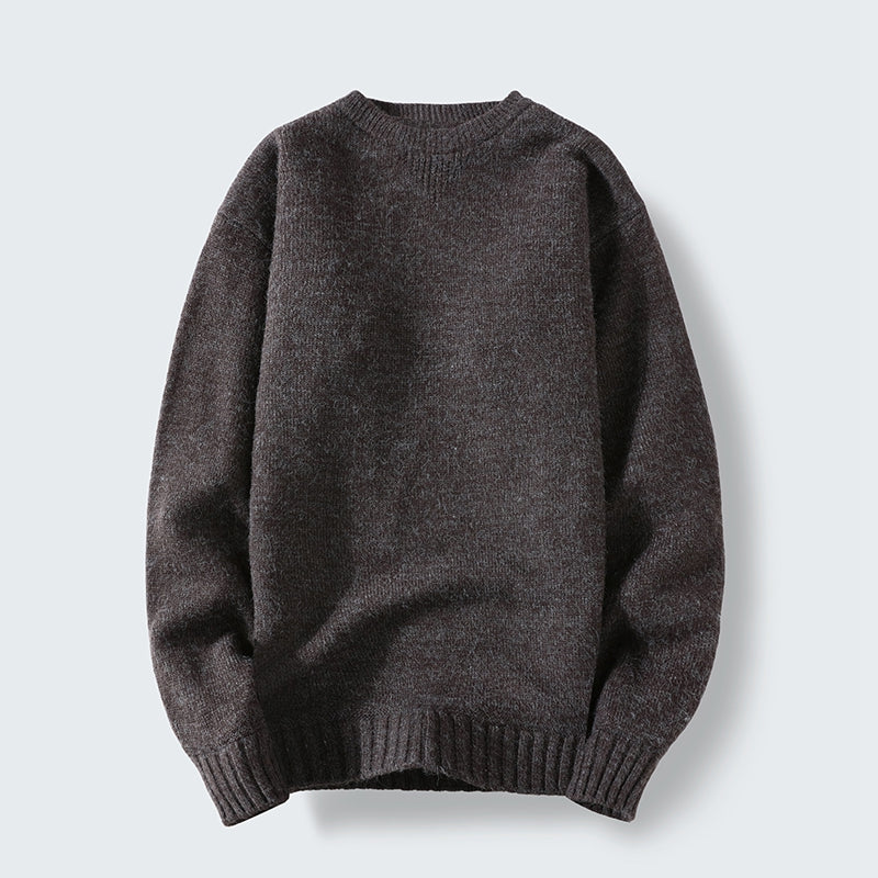 Knit Sweater With Round Neckline Inside