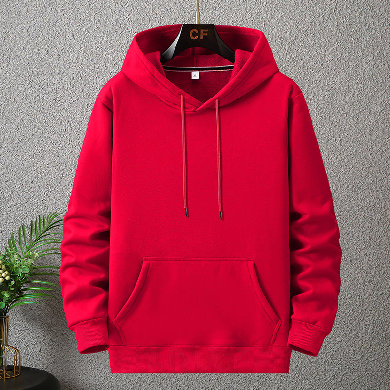 Winter Fleece-lined Pullover Hoodie