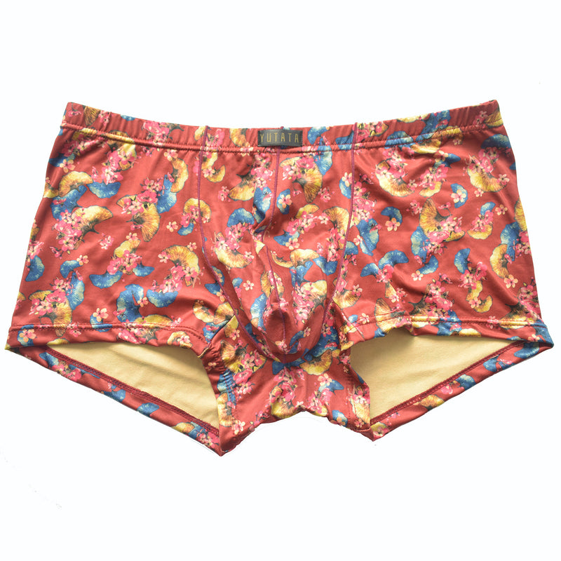 Boxers de hombre de gran tamaño con estampado de hojas de Gingko