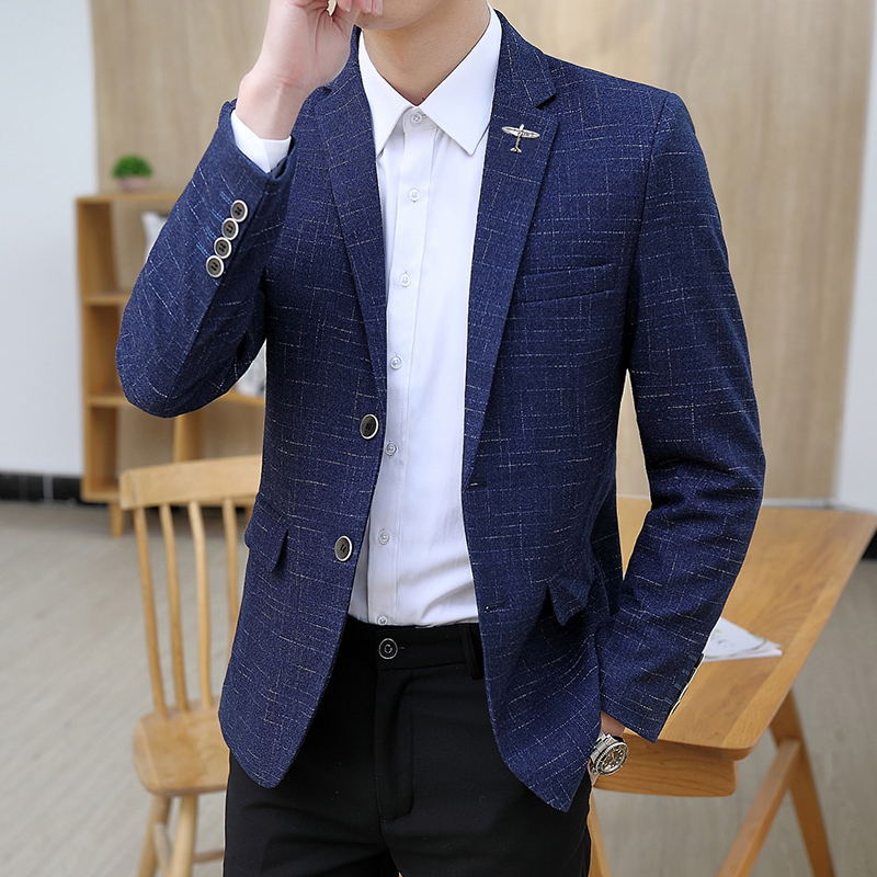 Men's Thin Slim-fit Dark Pattern Blazer