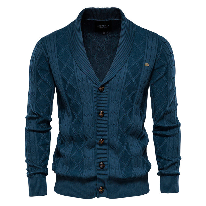 Men's Cardigan Padded Sweater