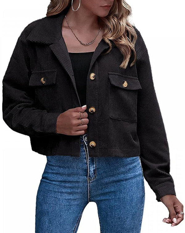 Fashion Corduroy Ladies Shirt Jacket