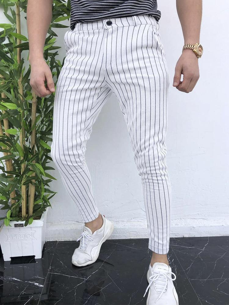 Men's Casual Striped Trousers